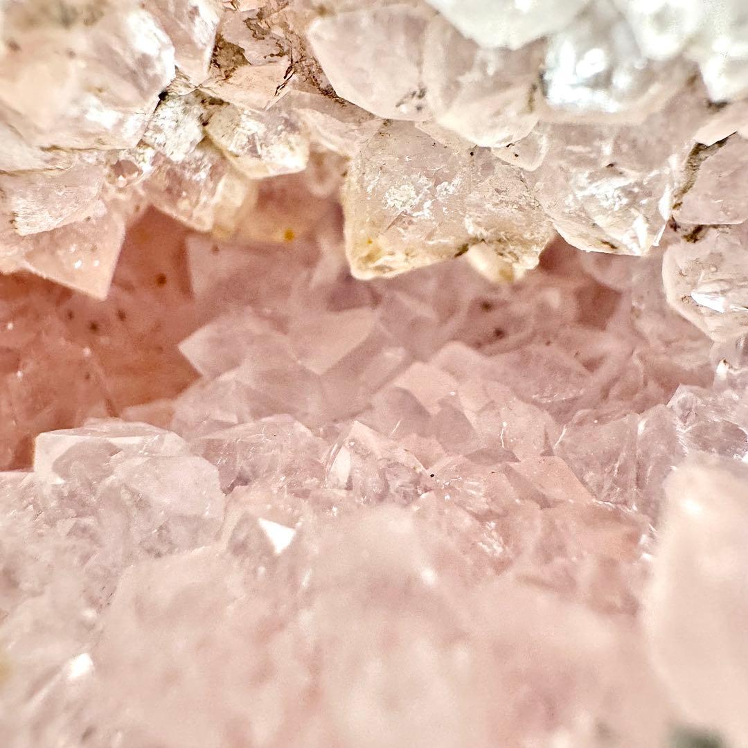 ♡専用♡【D074】桃色花吹雪 桜瑪瑙 ハートモチーフ Lタイプ 台座付き