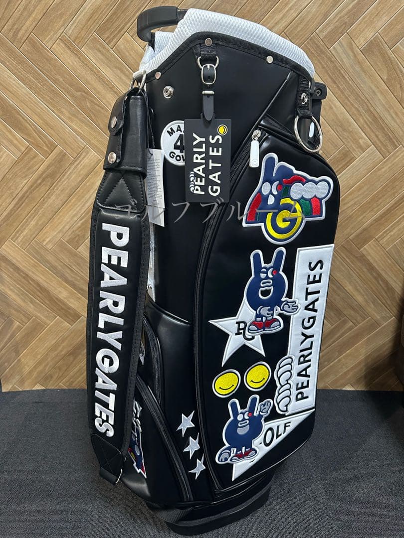 新品未使用☆即発送☆韓国パーリーゲイツスタンド式キャディーバック　ブラック