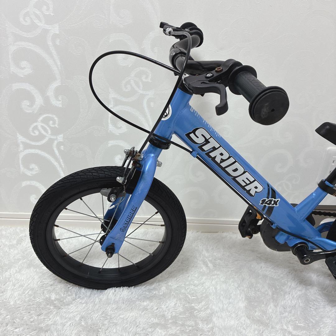 STRIDER ストライダー 14X ブルー 14インチ スタンド　ペダル付き