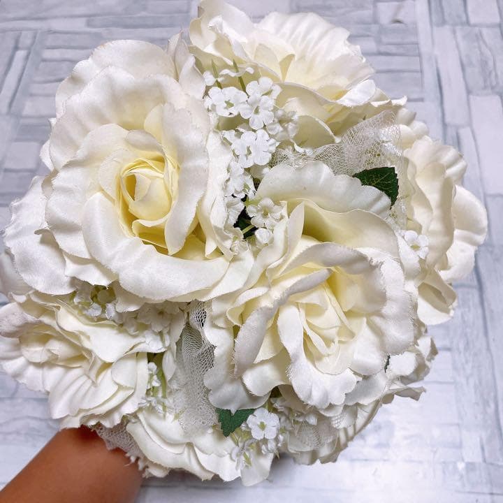 造花　ブーケandブートニアandヘアアクセサリーセット