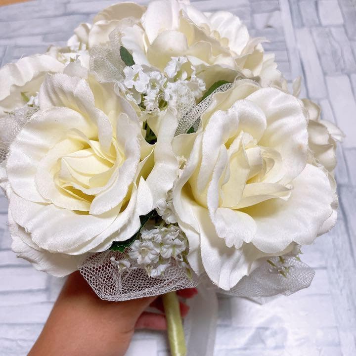造花　ブーケandブートニアandヘアアクセサリーセット