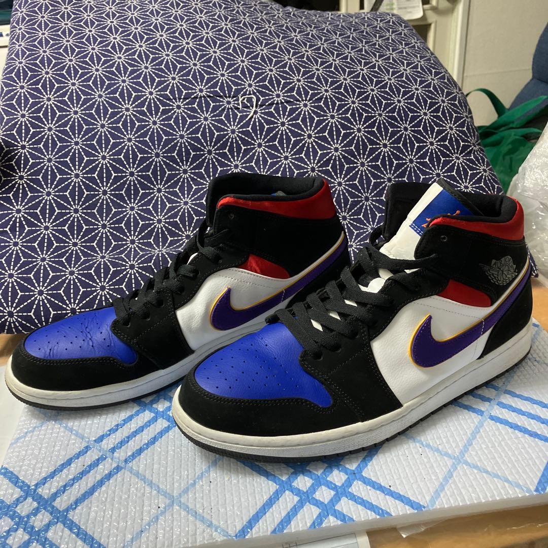 Air Jordan バスケットボールシューズ ハイカット 青 黒 白 赤