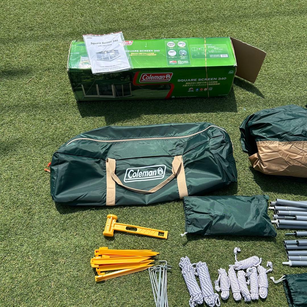スクエアスクリーン 340付属品完備 Coleman