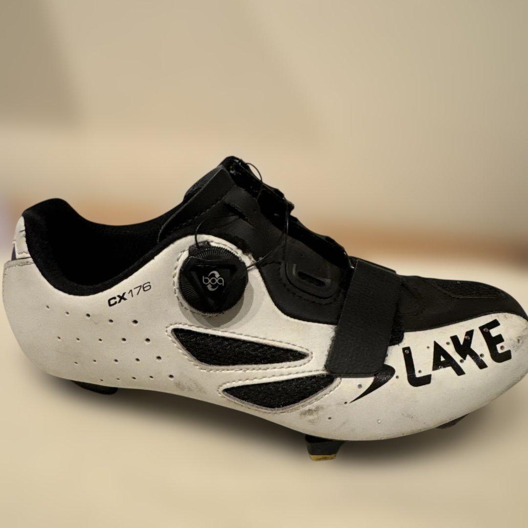 LAKE CX176 自転車シューズ ブラック/ホワイト　ロードバイク　41.0