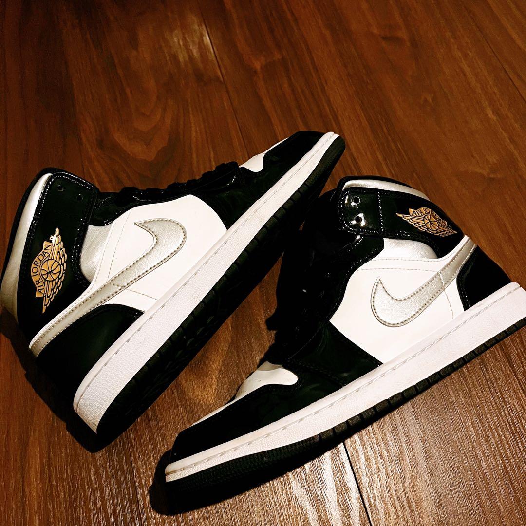 【美品】NIKE Air Jordan 1 ブラック/ホワイト ハイカット
