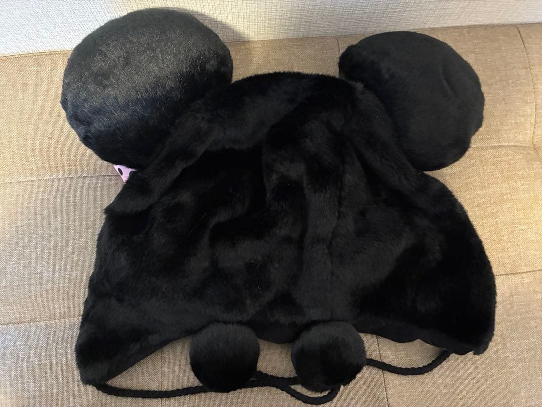 ディズニーファンキャップ　ミニー　黒　ビジュー付