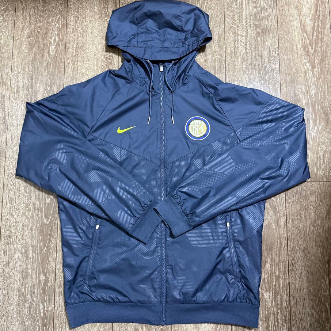 限定品 Nike インテルミラノ フーディ付き ナイロン 裏メッシュジャケット