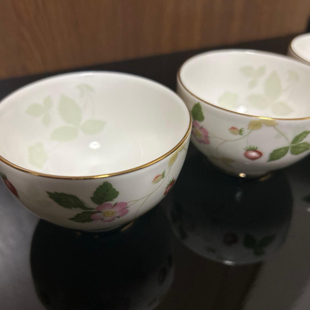 4個セット　ウェッジウッド ワイルドストロベリー ジャパニーズ ティーカップ