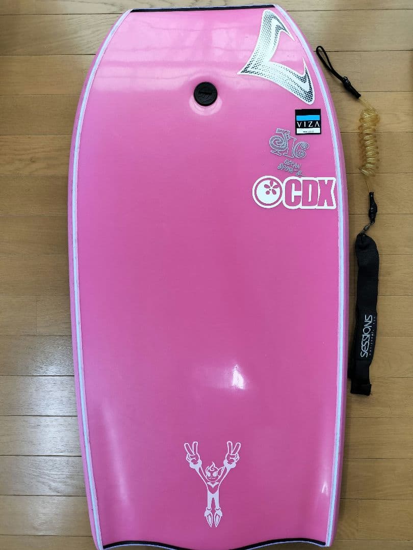すずめ v bodyboard 紫 /ピンク リーシュ付 38.5インチ
