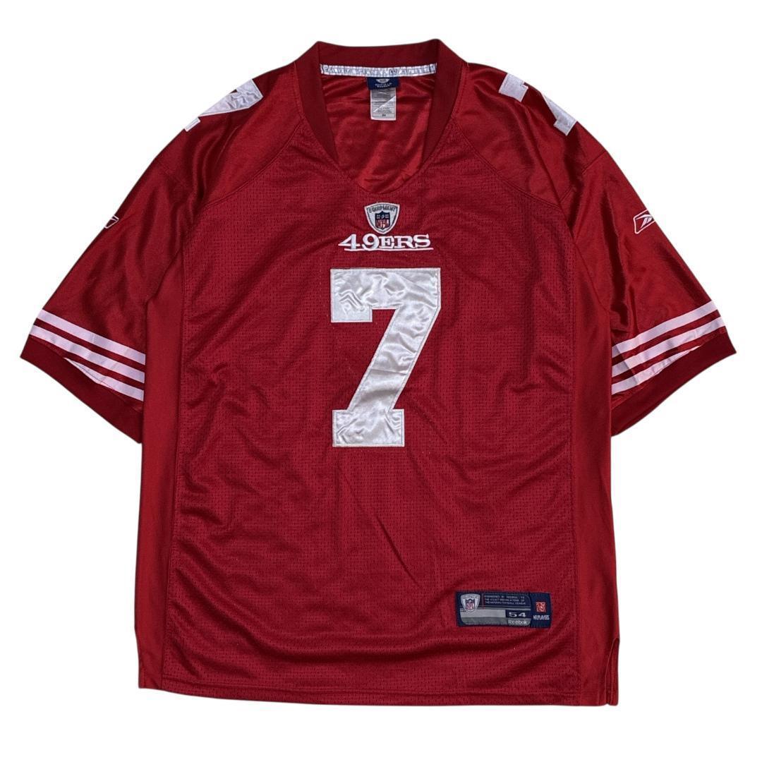 NFL 49ers Reebok ユニフォーム アメフト ゲームシャツ 刺繍ロゴ