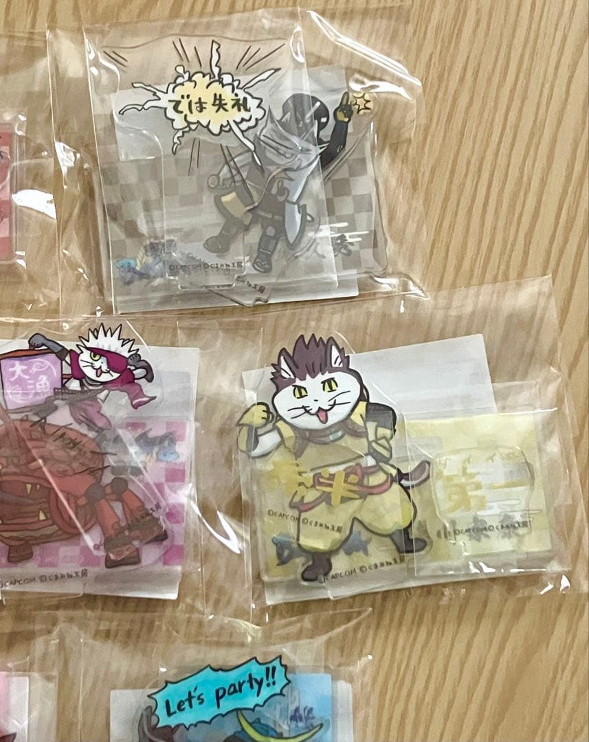 戦国BASARA カプくじ　仕事猫　C賞　迷言付きアクリルスタンド　7種　組立済