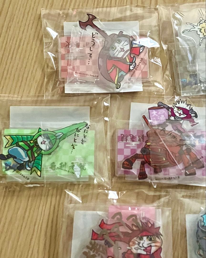戦国BASARA カプくじ　仕事猫　C賞　迷言付きアクリルスタンド　7種　組立済