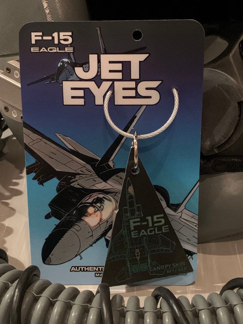 米空軍 戦闘機 F-15 イーグル キャノピー周辺 タグ キーホルダー 実機