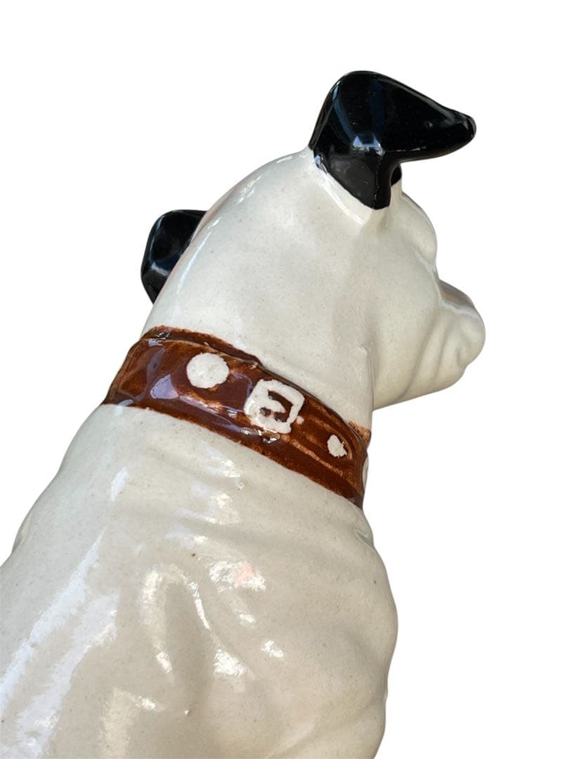 当時物 Victor ビクター 陶器製 犬 ニッパー 置物 オブジェ　16cm