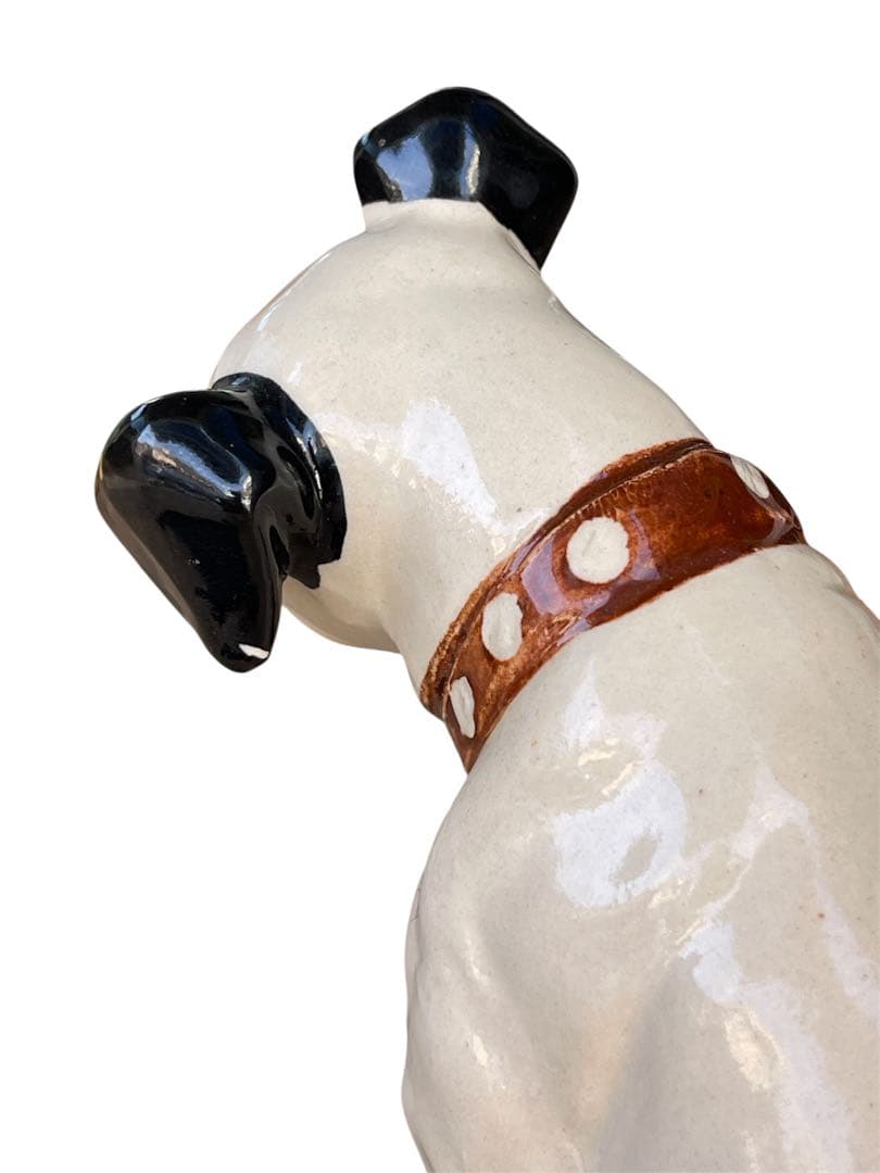 当時物 Victor ビクター 陶器製 犬 ニッパー 置物 オブジェ　16cm