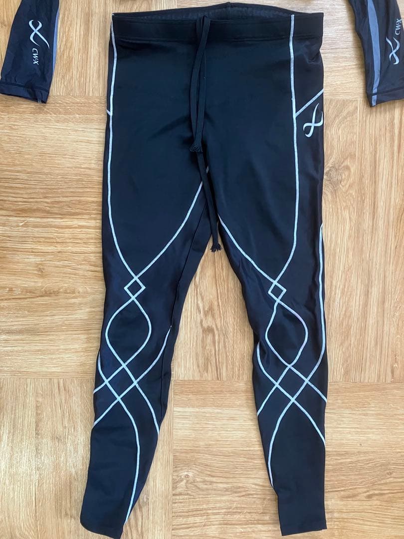 【美品】CW-X コンプレッション上下セット S/M ランニング