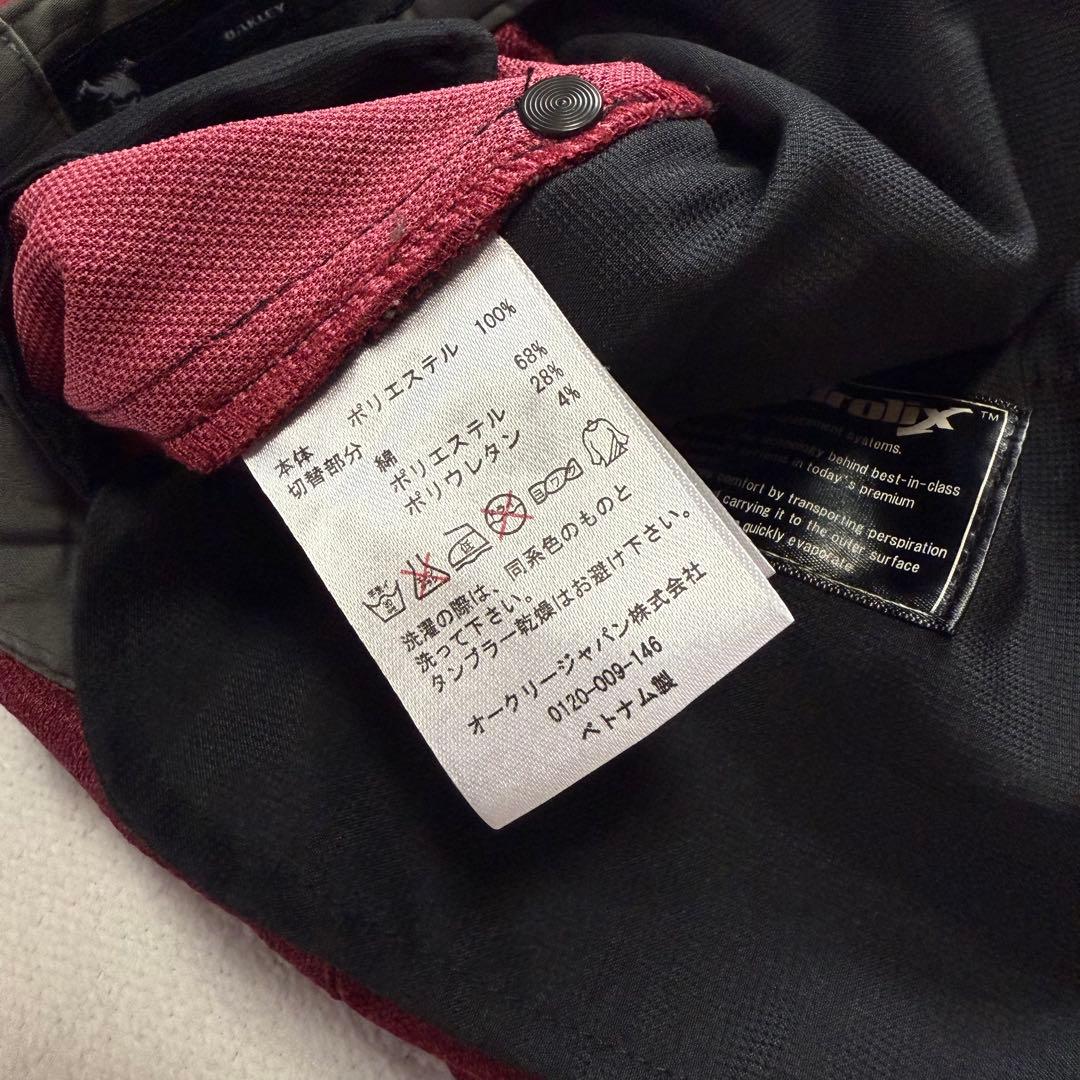 【美品】Oakley オークリー スカル ゴルフ パンツ ボルドー 32