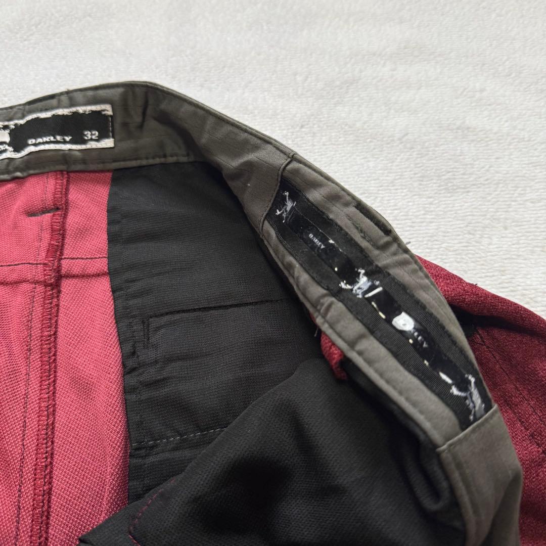【美品】Oakley オークリー スカル ゴルフ パンツ ボルドー 32