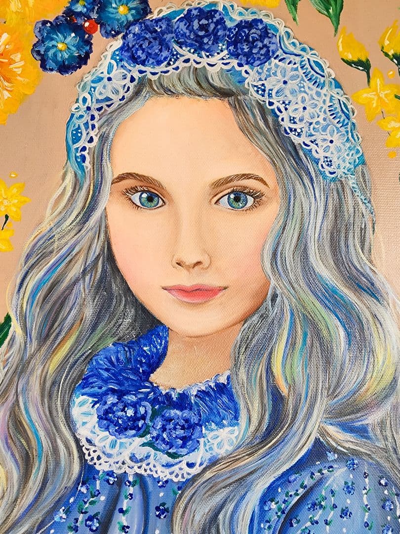 油絵　絵画　原画　人物画　美人画　アート
