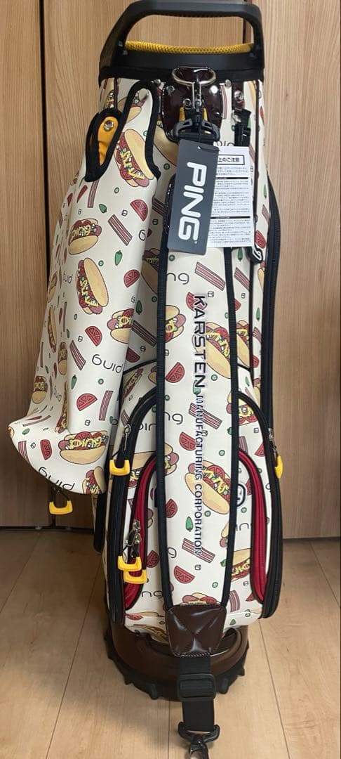 PING ホットドッグ柄 キャディバッグ　トラベルバック付