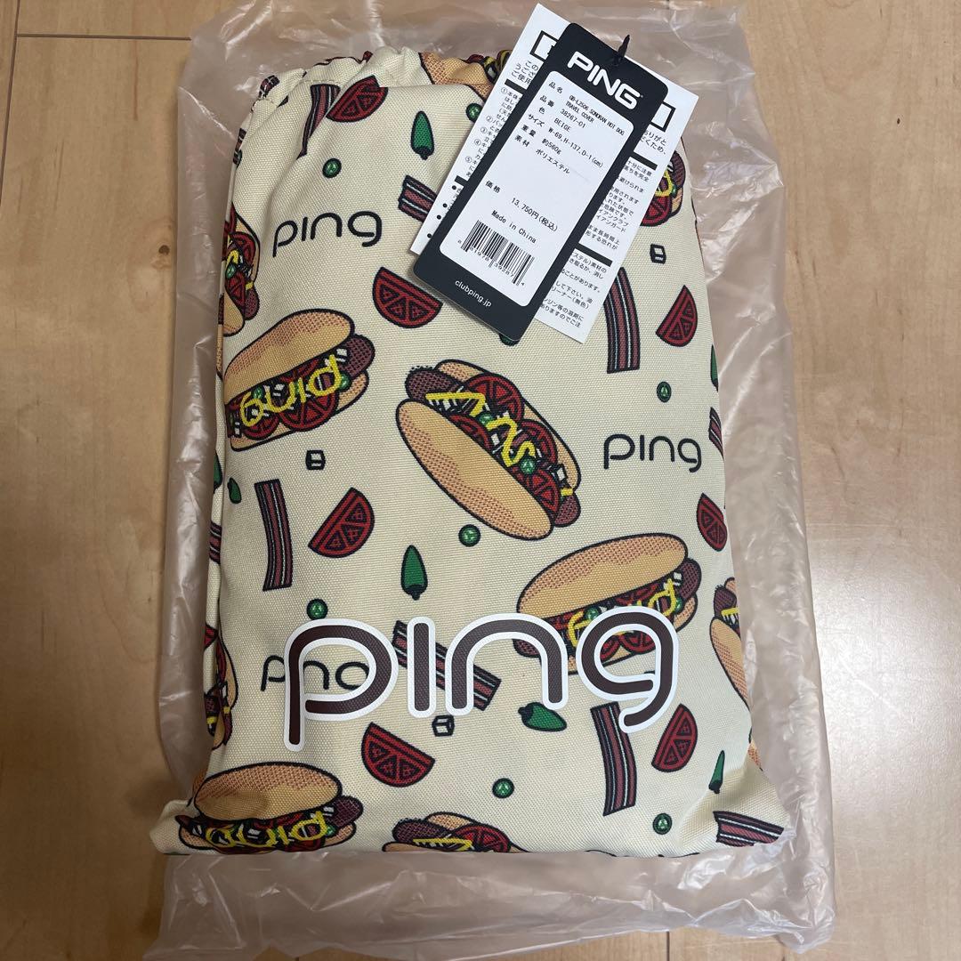 PING ホットドッグ柄 キャディバッグ　トラベルバック付