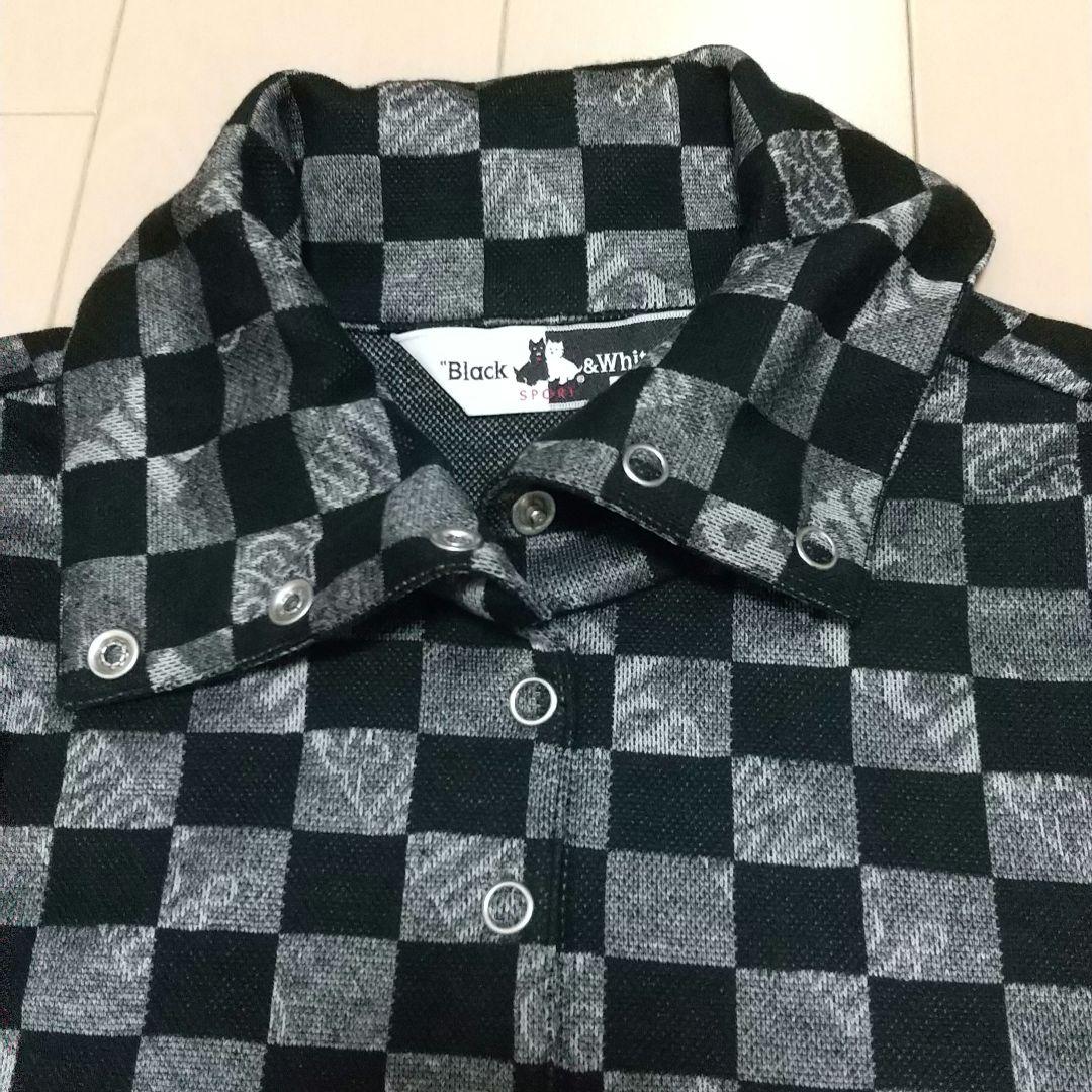 新品未使用♪チェック柄長袖シャツ◆Black & White