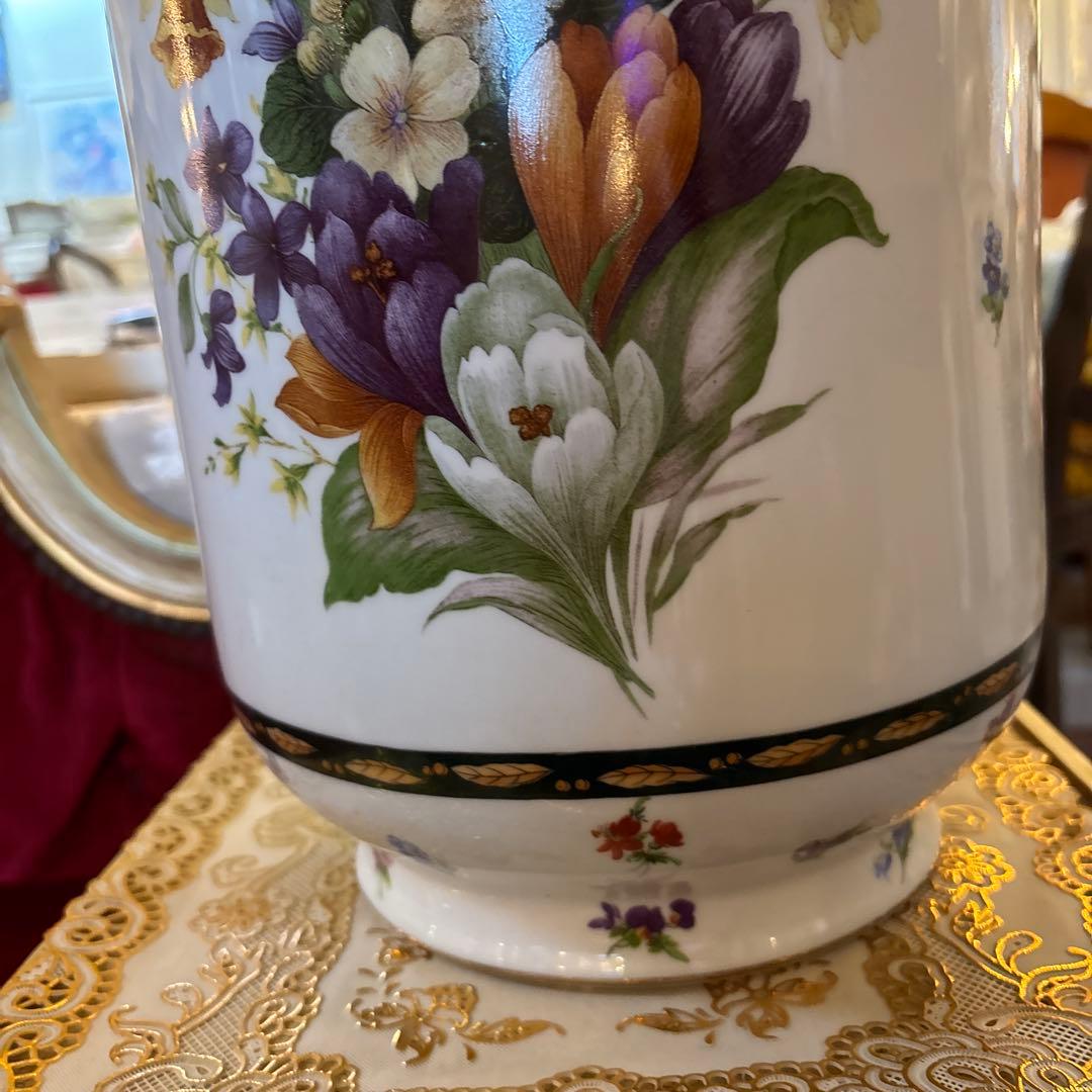 ロイヤルアーデン大型花柄陶器花瓶