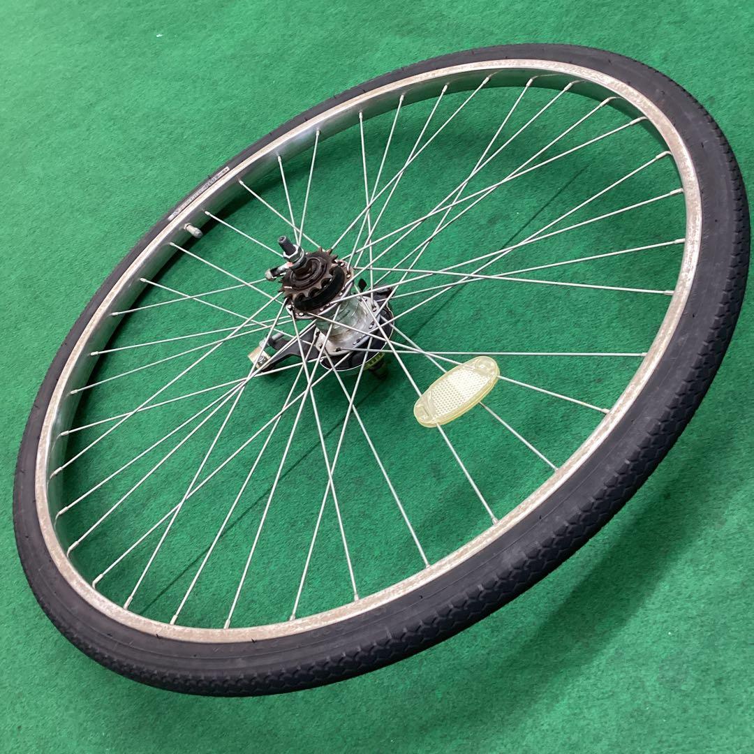 ステンレスリム　後輪 27x1-3/8 タイヤ付 内装3段　27インチ