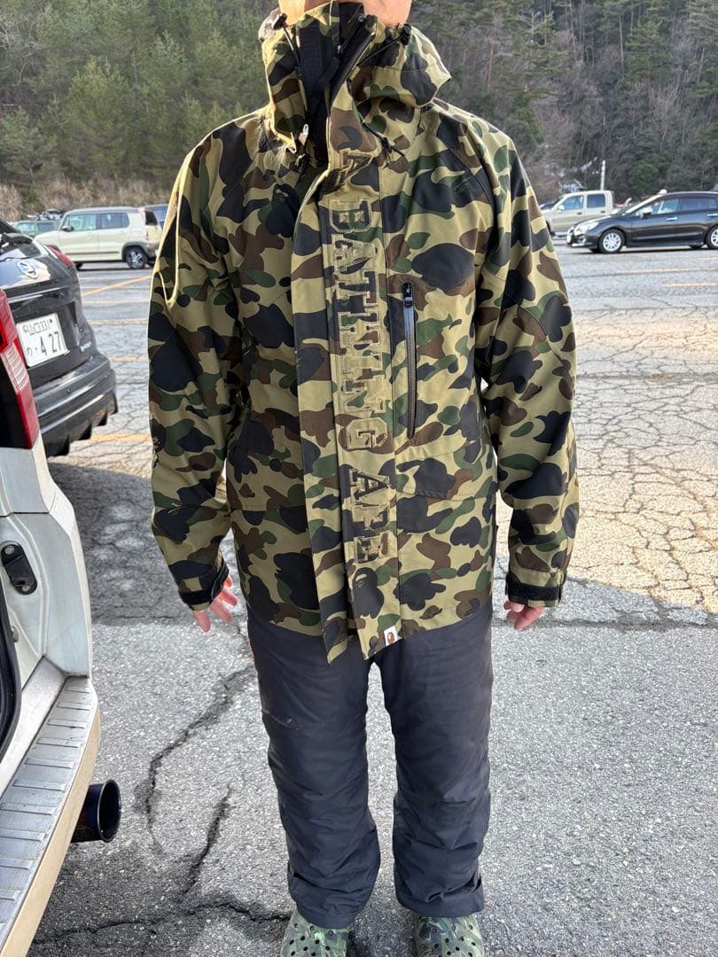A BATHING APE カモフラージュジャケット S スキー　スノボ1st