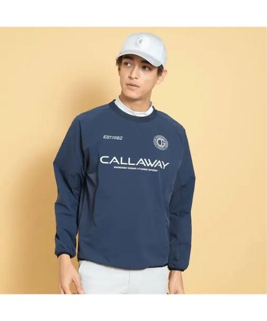 【新品】キャロウェイ／クルーネックブルゾン／ストレッチ／Ｍサイズ