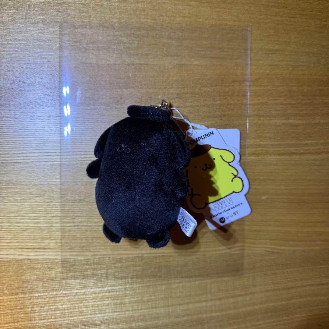 ポムポムプリン×LOWRYS FARM ぬいキーホルダー 黒 ブラック