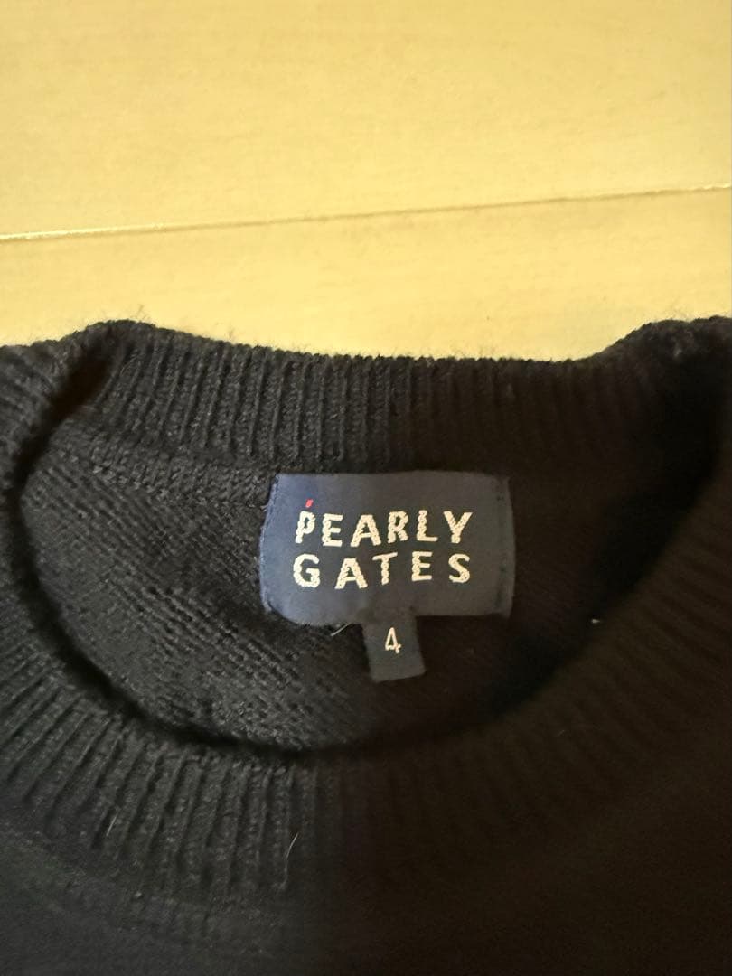 PEARLY GATES 星形セーター サイズ4 黒/白