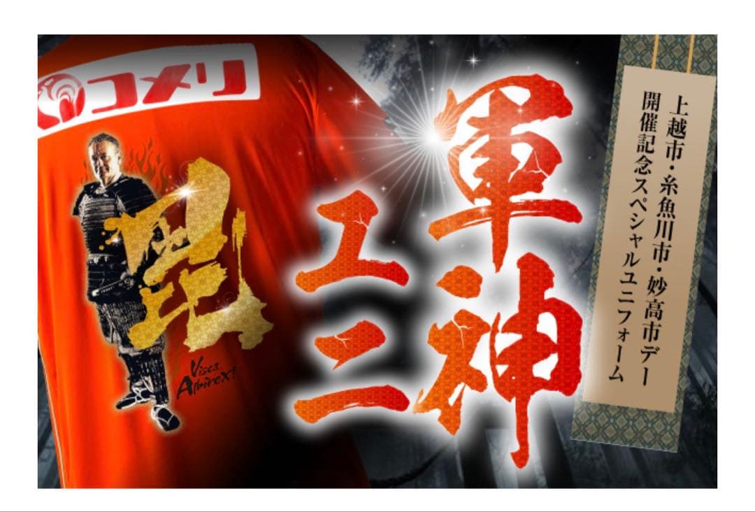 希少レア【新品】アルビレックス新潟 ユニフォーム2021 サイズＬ　軍神ユニ
