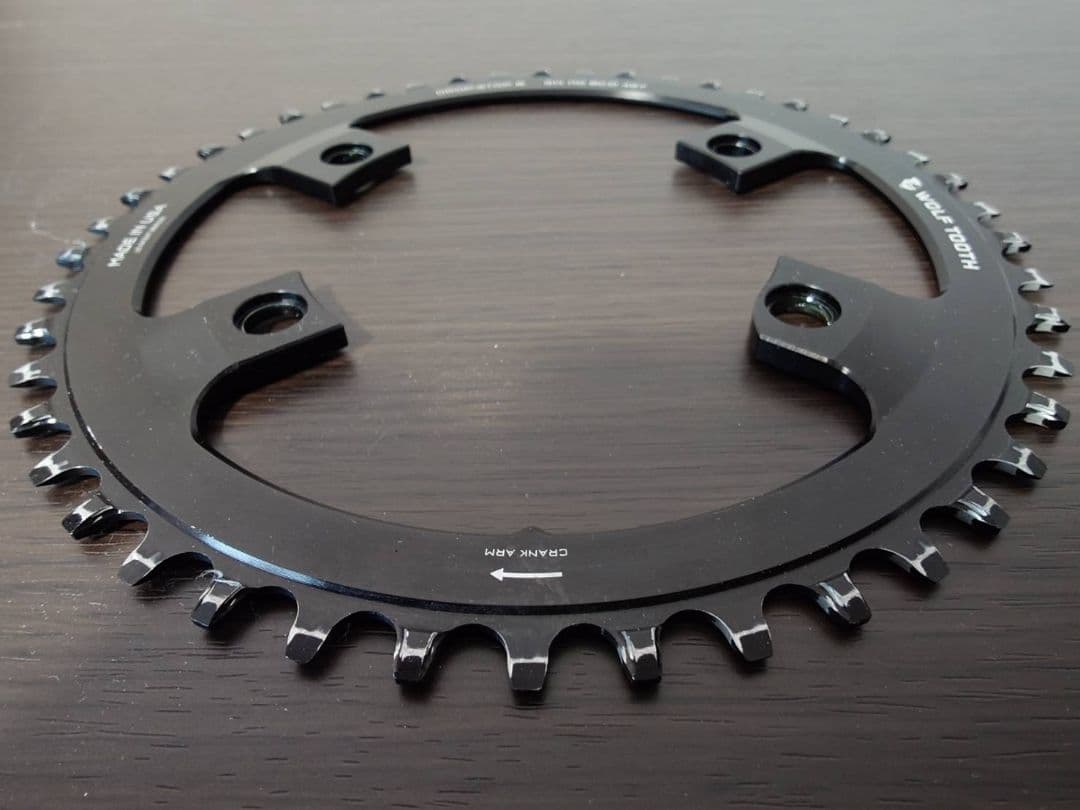 ウルフトゥース SH 110 BCD 46T チェーンリング ブラック
