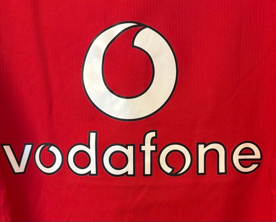 マンチェスターユニフォーム L 長袖 NIKE製 Vodafone 赤 激レア