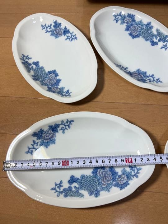 159 【超希少】深川製磁 『色絵菊牡丹』和皿 5客　時代物　未使用