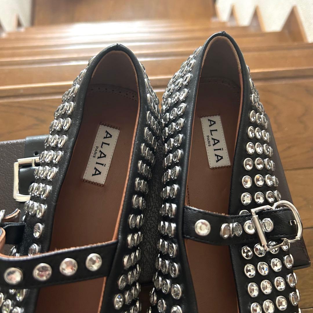 タキマキ愛用♡Alaia バレエシューズ ラインストーン　アライア　37 梨花