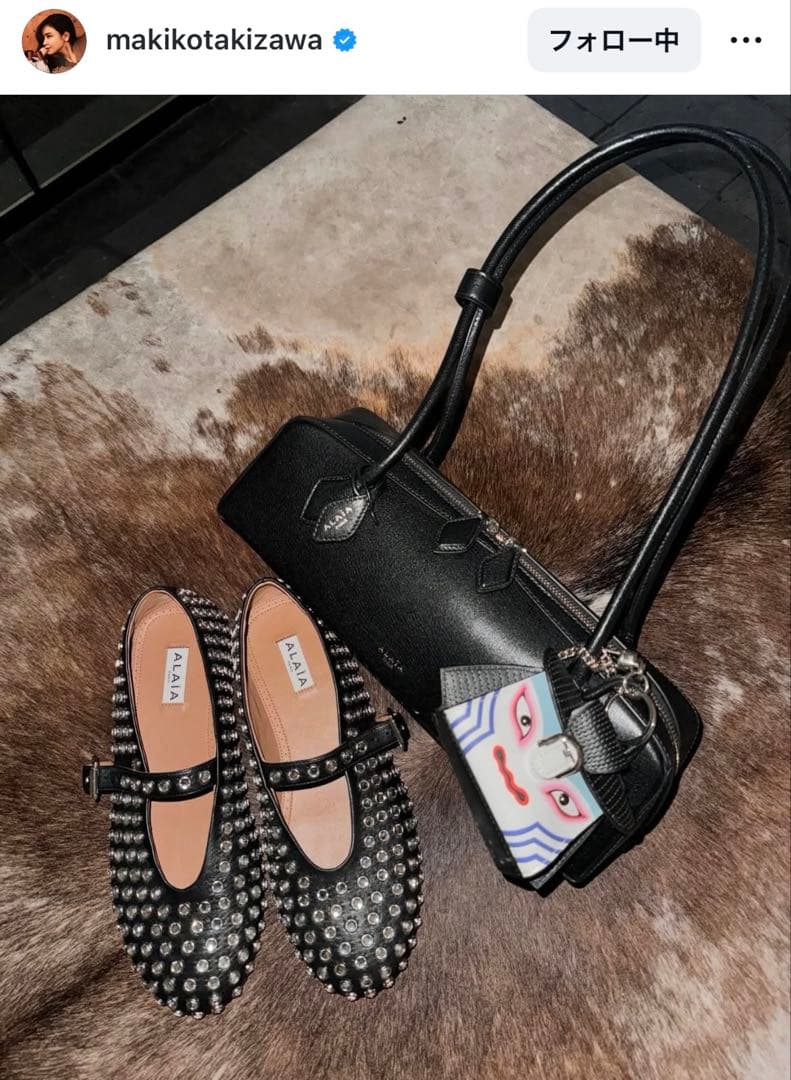 タキマキ愛用♡Alaia バレエシューズ ラインストーン　アライア　37 梨花