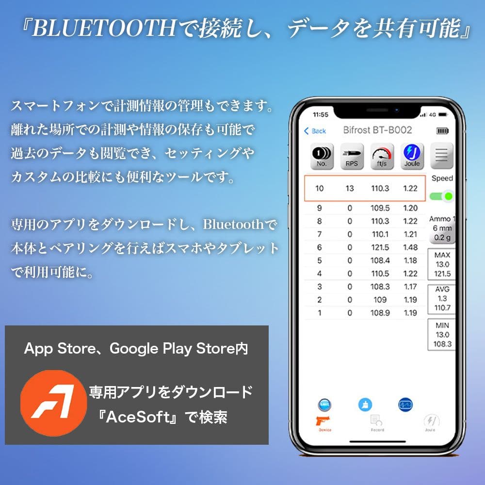 ACETECH AC6000MKIII BT 3脚付属 弾速計クロノグラフ