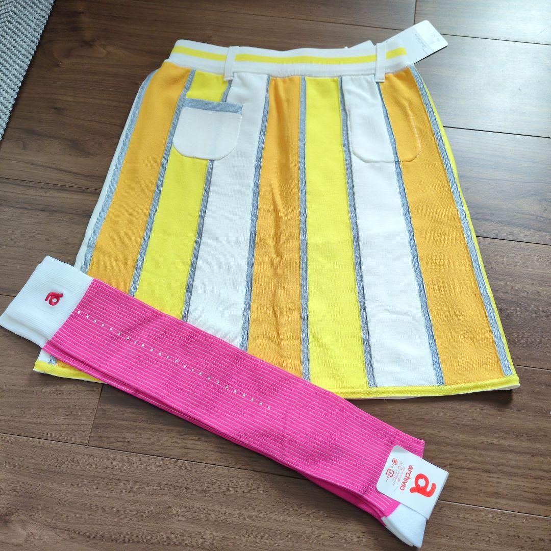 【新品】アルチビオ ゴルフ archivio ストライプ ニットスカートソックス