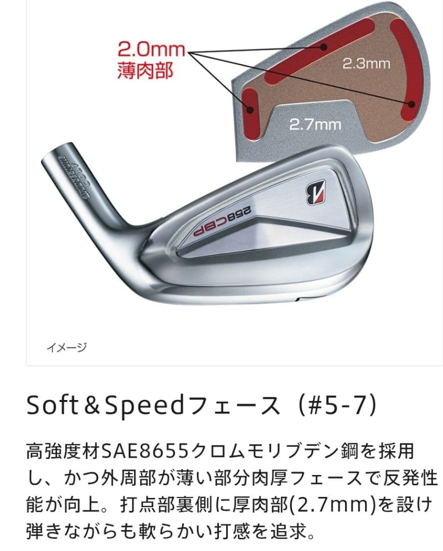 【未使用】ブリヂストン 258CBP アイアン 6本セット