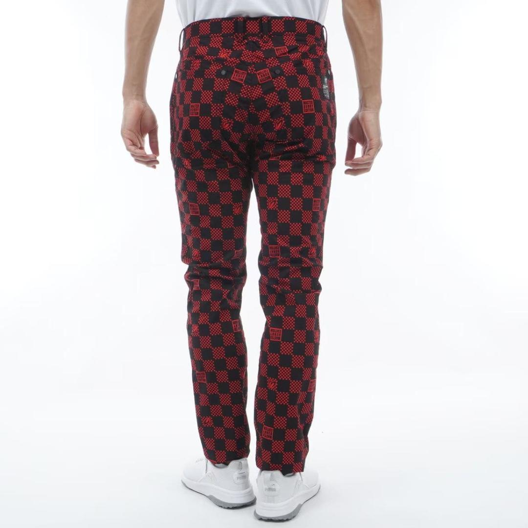 新品　マスターバニー　パーリーゲイツ　チェッカー　ゴルフパンツ　ストレッチ