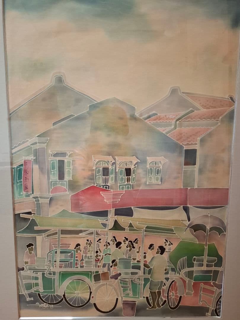 マレーシア購入品　手書きの絵画