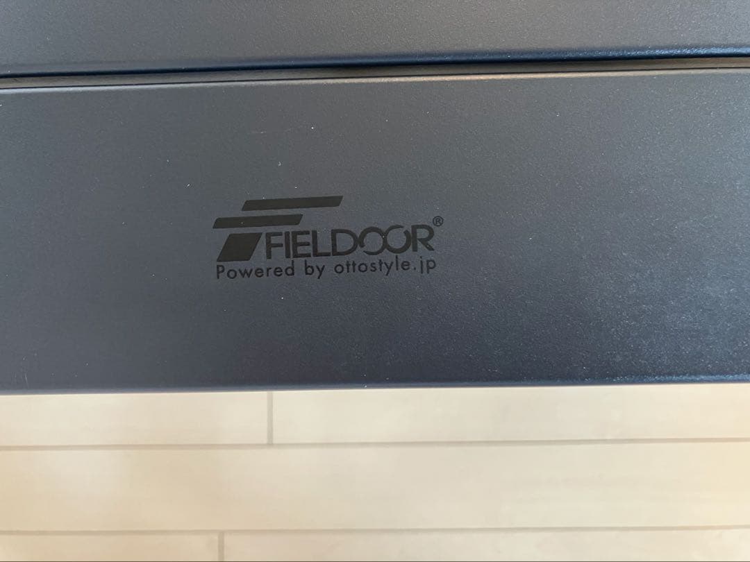 【FIELDOOR】アルミロールトップテーブル　ブラック