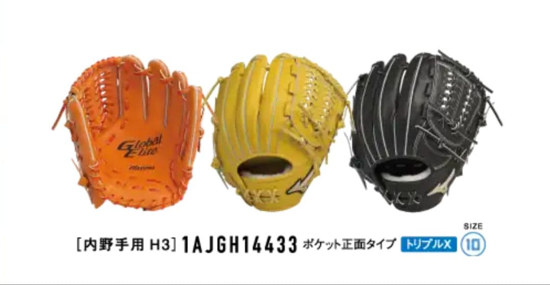 TOMO【即戦力】ミズノ グローバルエリート 一般軟式用 内野手 黒