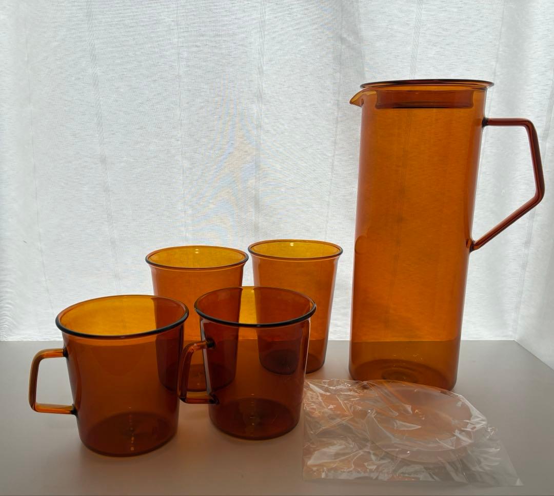【新品未使用】KINTO CAST AMBER ジャグ グラス マグカップセット