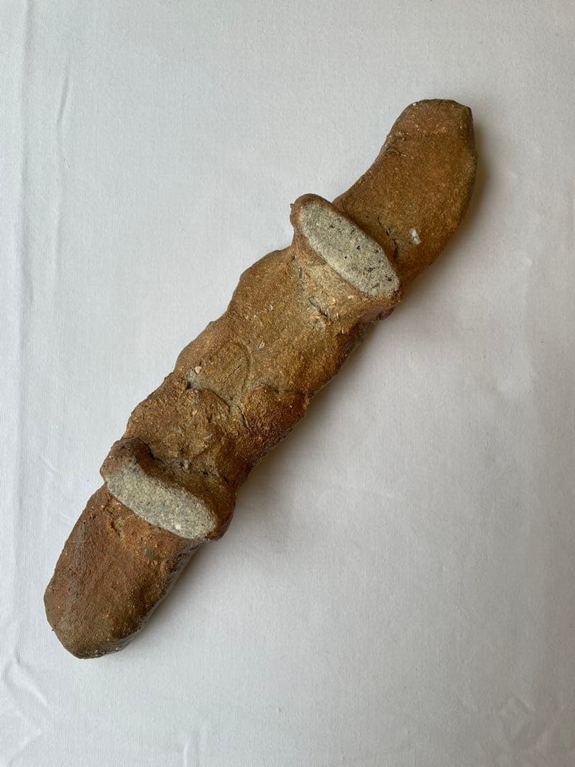 國吉清尚 作　白土　脚付葉皿