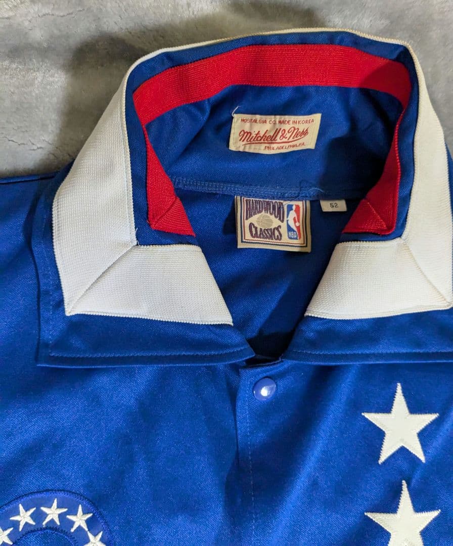 値下げしましたよ NBA 76ers 　 　 　 　ミッチェル＆ネスゲームシャツ