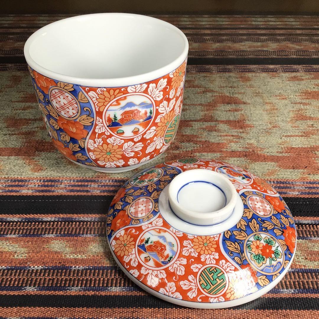 『決算うー特価』　龍峰　金彩　茶碗蒸し器　5客