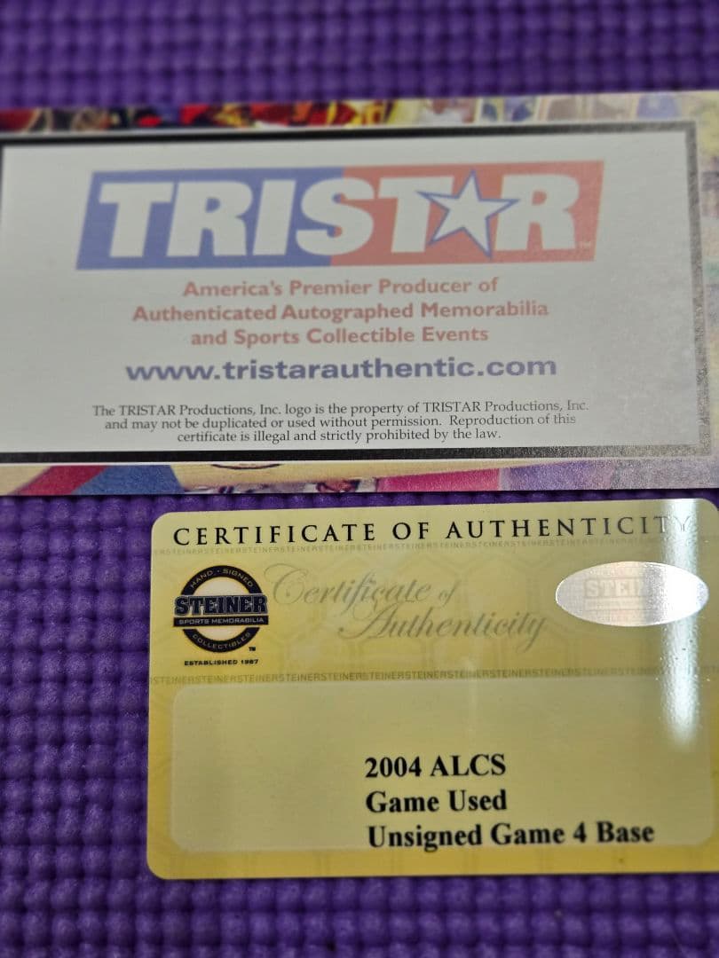2004ALCS実使用サイン1塁ベース Mラミレス レッドソックス ヤンキース